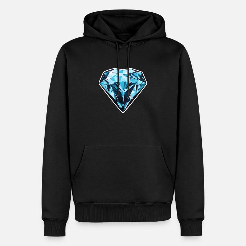 Cœur de diamant - Sweat à capuche Premium bio Homme - noir