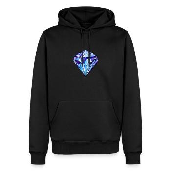 Diamond - Men’s Premium Organic Hoodie - black - Front - Nico (187cm)
