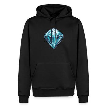Diamond Crystal - Men’s Premium Organic Hoodie - black - Front - Nico (187cm)