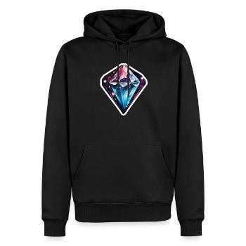 Diamant Cristal Astro - Sweat à capuche Premium bio Homme - noir - Devant - Nico (187cm)