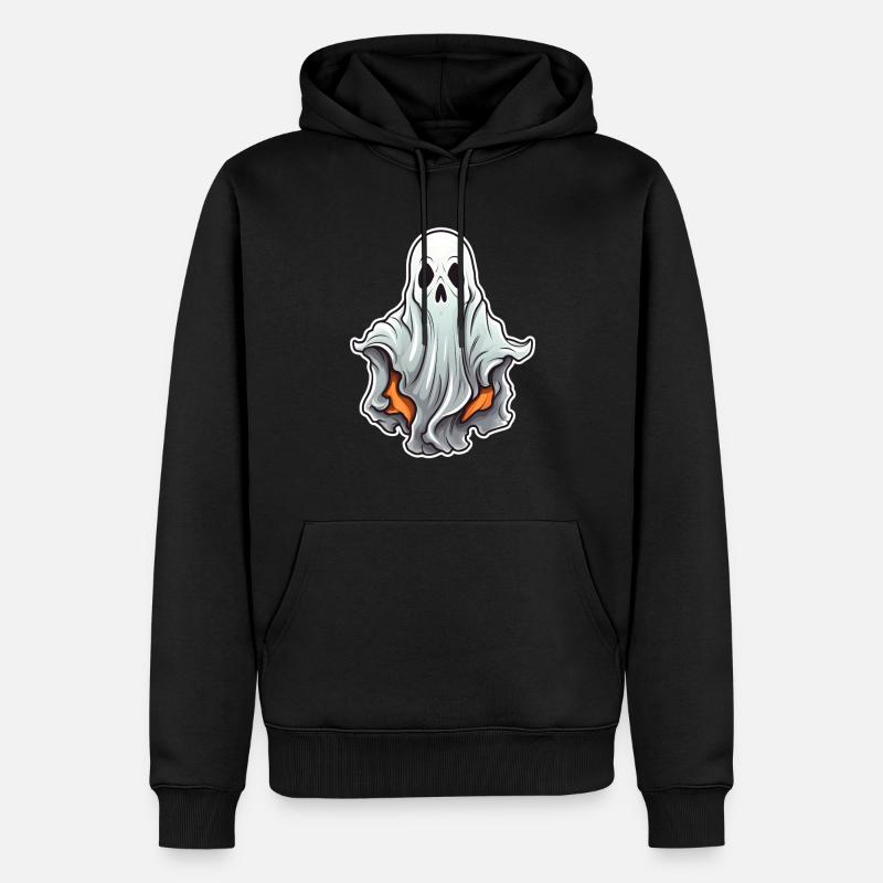 Geist Halloween Comic - Männer Premium Bio Hoodie - Schwarz