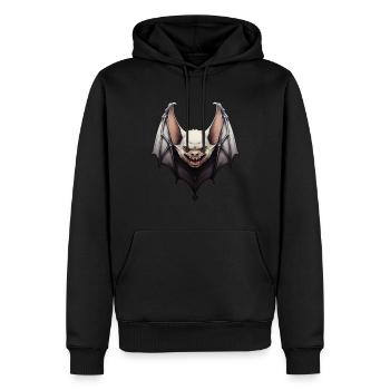 Fledermaus Halloween - Männer Premium Bio Hoodie - Schwarz - Vorne - Nico (187cm)