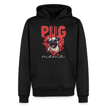 Pug Dog Breed Pet - Pug Mama - Männer Premium Bio Hoodie - Schwarz - Vorne - Nico (187cm)