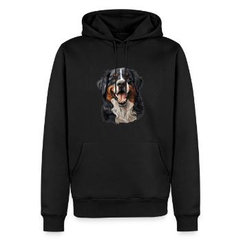 Bernese Mountain Dog - Männer Premium Bio Hoodie - Schwarz - Vorne - Nico (187cm)