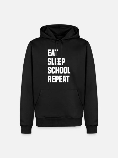 Eat Sleep School Repeat - Men’s Premium Organic Hoodie - black