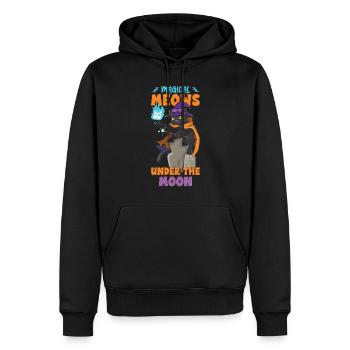 Chat Sorcière Occulte Gothique Noir Satanique - Sweat à capuche Premium bio Homme - noir - Devant - Nico (187cm)