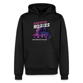 Horror Paranormal Haunted House Creepy Halloween - Men’s Premium Organic Hoodie - black - Front - Nico (187cm)