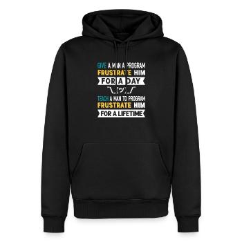 Programmierer Humor Coding Witze Entwickler - Männer Premium Bio Hoodie - Schwarz - Vorne - Nico (187cm)