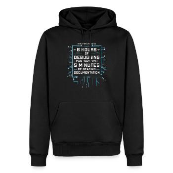 Programmierer Humor Coding Witze Entwickler - Männer Premium Bio Hoodie - Schwarz - Vorne - Nico (187cm)