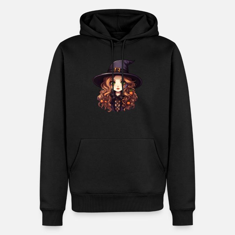 Hexenhut Niedlich - Männer Premium Bio Hoodie - Schwarz