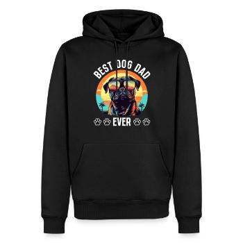 Pug Dog Breed Pet - Meilleur père de chien de tous les temps - Sweat à capuche Premium bio Homme - noir - Devant - Nico (187cm)