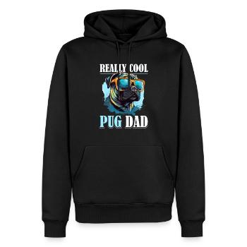 Pug Dog Breed Pet - Really Cool Pug Dad - Sweat à capuche Premium bio Homme - noir - Devant - Nico (187cm)