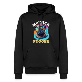 Pug Dog Breed Pet - Mother Pugger - Sweat à capuche Premium bio Homme - noir - Devant - Nico (187cm)