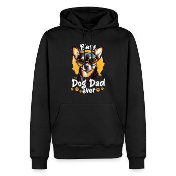 Chihuahua Chiwawa Dog Breed Pet Best Dog Dad Ever - Sweat à capuche Premium bio Homme - noir - Devant - Nico (187cm)