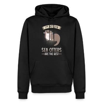 La loutre de mer dit un cadeau de loutre drôle - Sweat à capuche Premium bio Homme - noir - Devant - Nico (187cm)