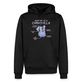 Chinchilla Anatomie - Männer Premium Bio Hoodie - Schwarz - Vorne - Nico (187cm)
