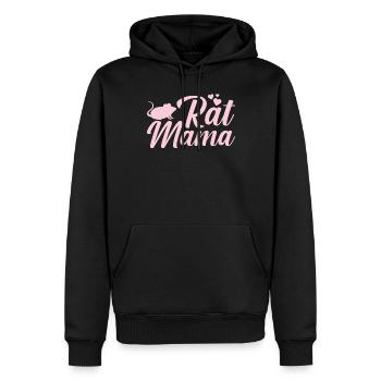 Ratten-mama - Männer Premium Bio Hoodie - Schwarz - Vorne - Nico (187cm)