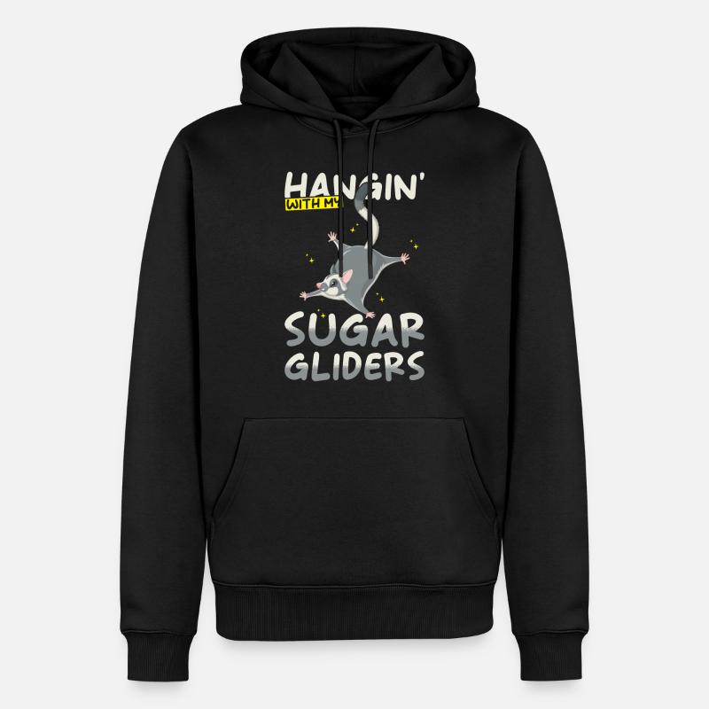 Sugar Glider Spruch - Männer Premium Bio Hoodie - Schwarz