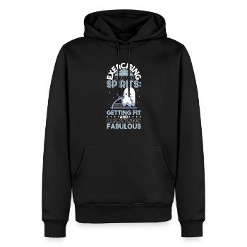 Bodybuilding Powerlifting Gewichtheben Fitness - Männer Premium Bio Hoodie - Schwarz - Vorne - Nico (187cm)