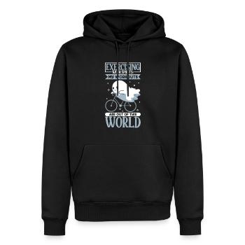 Bodybuilding Powerlifting Gewichtheben Fitness - Männer Premium Bio Hoodie - Schwarz - Vorne - Nico (187cm)