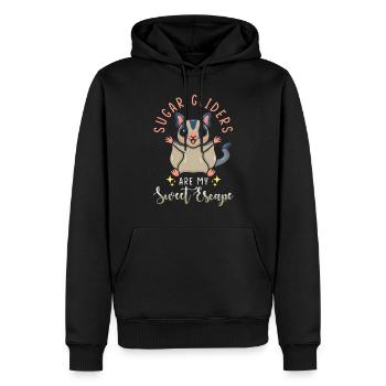 Sugar Glider Dicton - Sweat à capuche Premium bio Homme - noir - Devant - Nico (187cm)