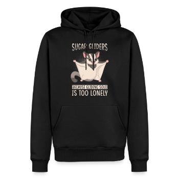 Sugar Glider Dicton - Sweat à capuche Premium bio Homme - noir - Devant - Nico (187cm)