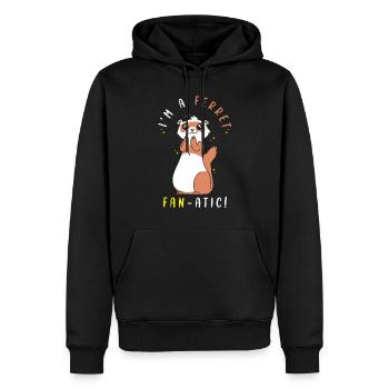 Cadeau de furet pour les propriétaires de furets - Sweat à capuche Premium bio Homme - noir - Devant - Nico (187cm)