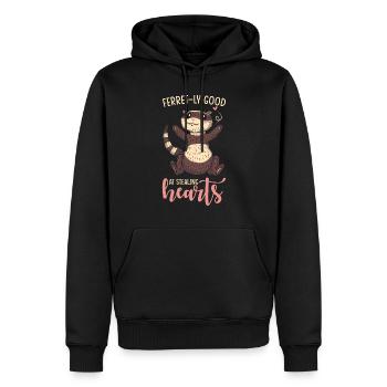 Cadeau de furet pour les propriétaires de furets - Sweat à capuche Premium bio Homme - noir - Devant - Nico (187cm)