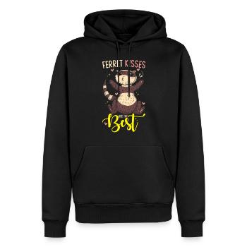 Cadeau de furet pour les propriétaires de furets - Sweat à capuche Premium bio Homme - noir - Devant - Nico (187cm)