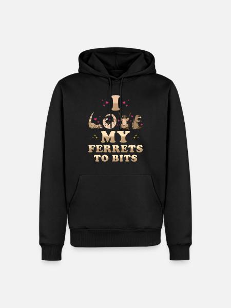 Frettchen Geschenk für Frettchen Besitzer - Männer Premium Bio Hoodie - Schwarz