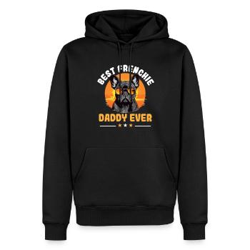 Bouledogue français Race de chien Chien Pet - Sweat à capuche Premium bio Homme - noir - Devant - Nico (187cm)