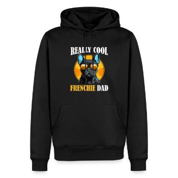 Race de chien bouledogue français - Sweat à capuche Premium bio Homme - noir - Devant - Nico (187cm)