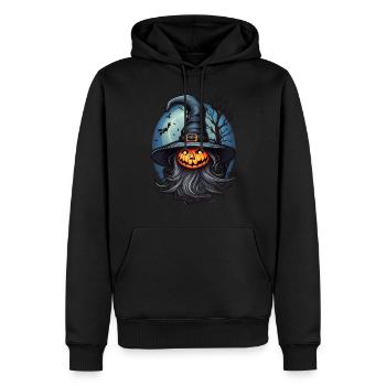 Pumpkin Halloween Witch - Men’s Premium Organic Hoodie - black - Front - Nico (187cm)