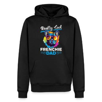 French Bulldog Dog Breed Really Cool Frenchie Dad - Männer Premium Bio Hoodie - Schwarz - Vorne - Nico (187cm)