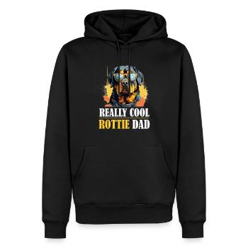 Rottweiler Dog Breed Pet - Really Cool Rottie Dad - Men’s Premium Organic Hoodie - black - Front - Nico (187cm)