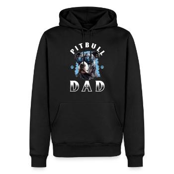 Pitbull Pittie Dog Breed Pet - Pitbull Dad - Männer Premium Bio Hoodie - Schwarz - Vorne - Nico (187cm)