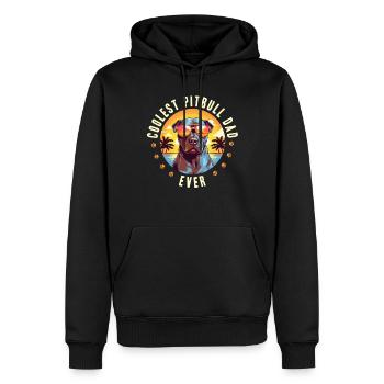 Pittie Dog Breed Pet - Coolest Pitbull Dad Ever - Männer Premium Bio Hoodie - Schwarz - Vorne - Nico (187cm)