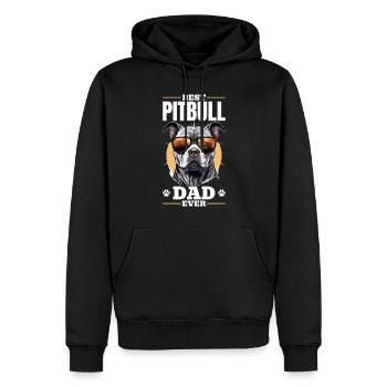 Pittie Dog Breed Pet - Meilleur Pitbull Daddy Ever - Sweat à capuche Premium bio Homme - noir - Devant - Nico (187cm)