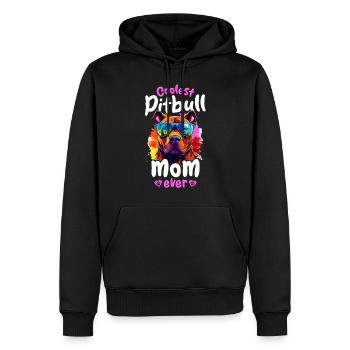 Pittie Dog Breed Pet - Coolest Pitbull Mom Ever - Männer Premium Bio Hoodie - Schwarz - Vorne - Nico (187cm)