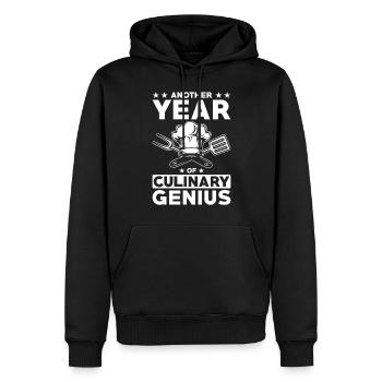 Anniversaire de Cook Gift - Sweat à capuche Premium bio Homme - noir - Devant - Nico (187cm)
