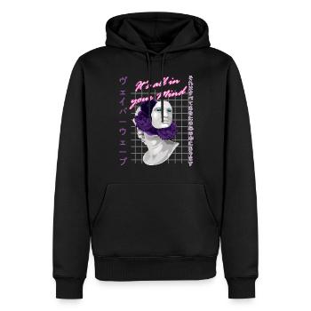 Rétro Vaporwave 80s Esthétique Vintage - Sweat à capuche Premium bio Homme - noir - Devant - Nico (187cm)