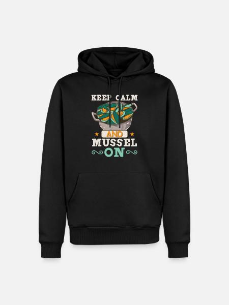 Mussels Seafood Shellfish - Men’s Premium Organic Hoodie - black