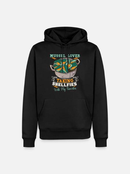 Mussels Seafood Shellfish - Men’s Premium Organic Hoodie - black