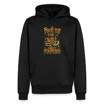 Creepy Pumpkin Halloween Costume Autumn Autumn - Men’s Premium Organic Hoodie - black - Front - Nico (187cm)