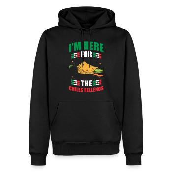 Chiles Rellenos Cuisine mexicaine Mexique - Sweat à capuche Premium bio Homme - noir - Devant - Nico (187cm)