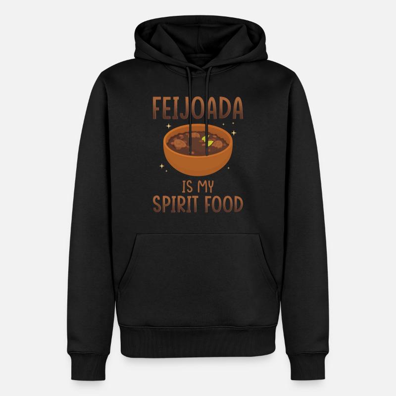 Feijoada est mon plat préféré - Sweat à capuche Premium bio Homme - noir