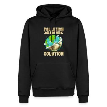 Changement climatique Environnement Jour de la Terre Planète - Sweat à capuche Premium bio Homme - noir - Devant - Nico (187cm)