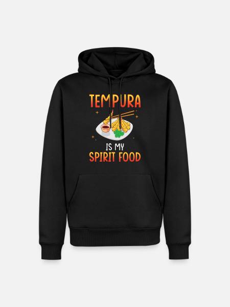 Tempura est mon plat préféré - Sweat à capuche Premium bio Homme - noir