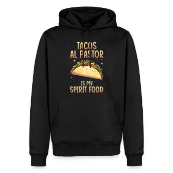 Tacos Al Pastor ist meine Leibspeise - Männer Premium Bio Hoodie - Schwarz - Vorne - Nico (187cm)