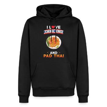 Pad Thaïlande Thaïlande Cuisine Thaïlandaise - Sweat à capuche Premium bio Homme - noir - Devant - Nico (187cm)